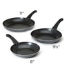 Ecolution Elements 3 Piece Fry Pan Set - Gray