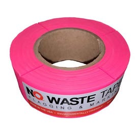 Flagging Tape, High-Visibility, Pink Glo, Extreme Temperature Compatibility, 150-Ft.