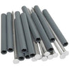 Gutter Spike & 5-In. Black Plastic Ferrule, White Galvanized, 7-In., 10-Pk.