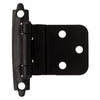 Inset Hinge, Self-Closing, Flat Black, 3/8-In.