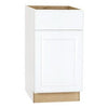 Kitchen Base Cabinet, Assembled, White Finish, Single-Door, 18 x 34.5 x 24-In.