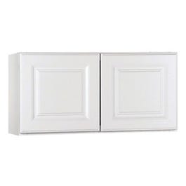 Kitchen Wall Cabinet, Assembled, White Finish, Double-Door, 30 x 15 x 12-In.