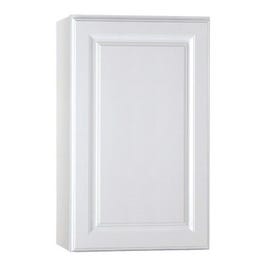 Kitchen Wall Cabinet, Assembled, White Finish, Single-Door, 18 x 30 x 12-In.