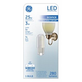 LED Light Bulb, T4, Warm White, Frosted, Non-Dimmable, 280 Lumens, 3-Watts