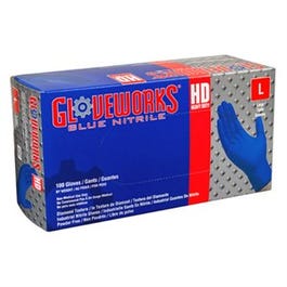 Nitrile Work Gloves, Heavy-Duty, Royal Blue, XL, 100-Ct.