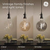 GE Vintage Style CA11 LED Light Bulb Decorative Candle Bulb Amber Glass 25 Watt Replacement