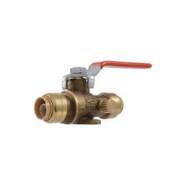 Ball Valve With Drain, 1/2-In.