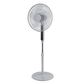 Programmable Stand Fan With Remote, White, 16-In.