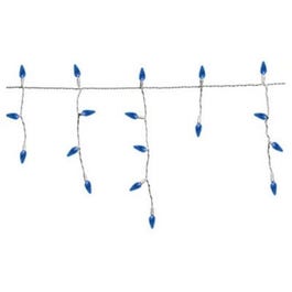 Christmas Lights Set, Blue Icicle LED, 105-Ct.