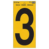 Address Number, Reflective Yellow & Black, 5-In., 3