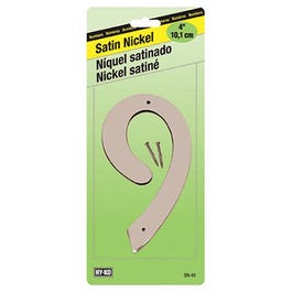 Address Number, Zinc With Satin Finish, 4-In., 