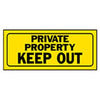  Private Property Sign, Polyethylene, 6 x 14-In.
