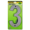 Address Number, Reflective Plastic, 6-In., 3