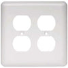 2-Gang Duplex Wall Plate, White