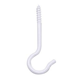 Ceiling Plant Hook, White, 2.6 x .7-In., 5-Pk.