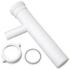 Dishwasher Branch Tailpiece, White Plastic, 8-In.