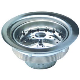 Basket Sink Strainer, Chrome Finish, Stainless Steel