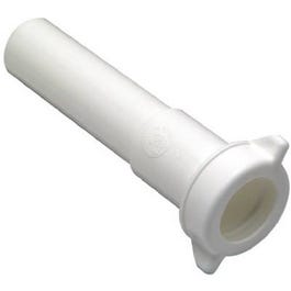 Lavatory Drain Extension Tube, White Plastic, 1.5 O.D. x 6-In.