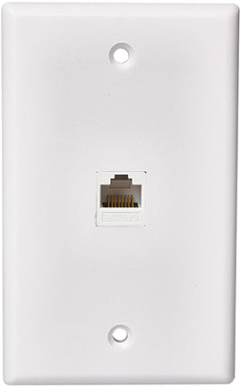 CAT5E/6 WALL PLATE SINGLE JACK