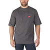 Milwaukee Medium Gray Short Sleeve Men's Heavy-Duty Pocket T-Shirt