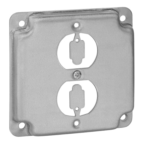 Thomas & Betts Steel City  4 Steel Square Box Surface Cover, 1-Duplex Receptacle